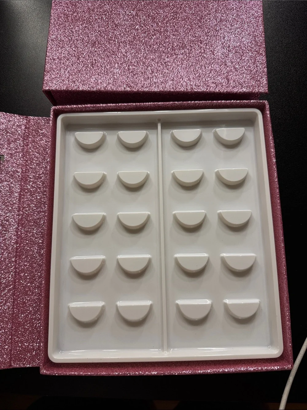 Pink Lash Book Tray with White Insert